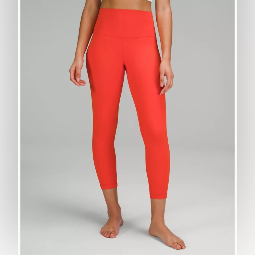Lululemon Align HR, Size 2, Inseam 25” Solar Orange (lined)